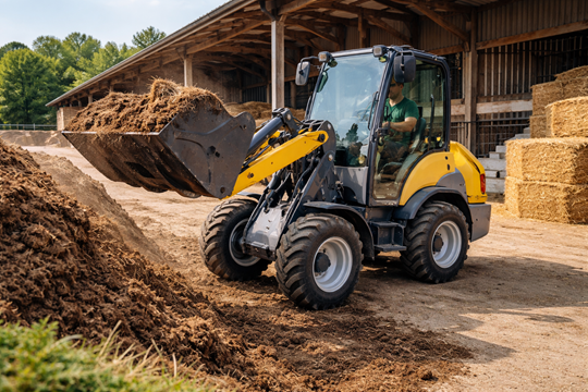 törzscsuklós mini homlokrakodó